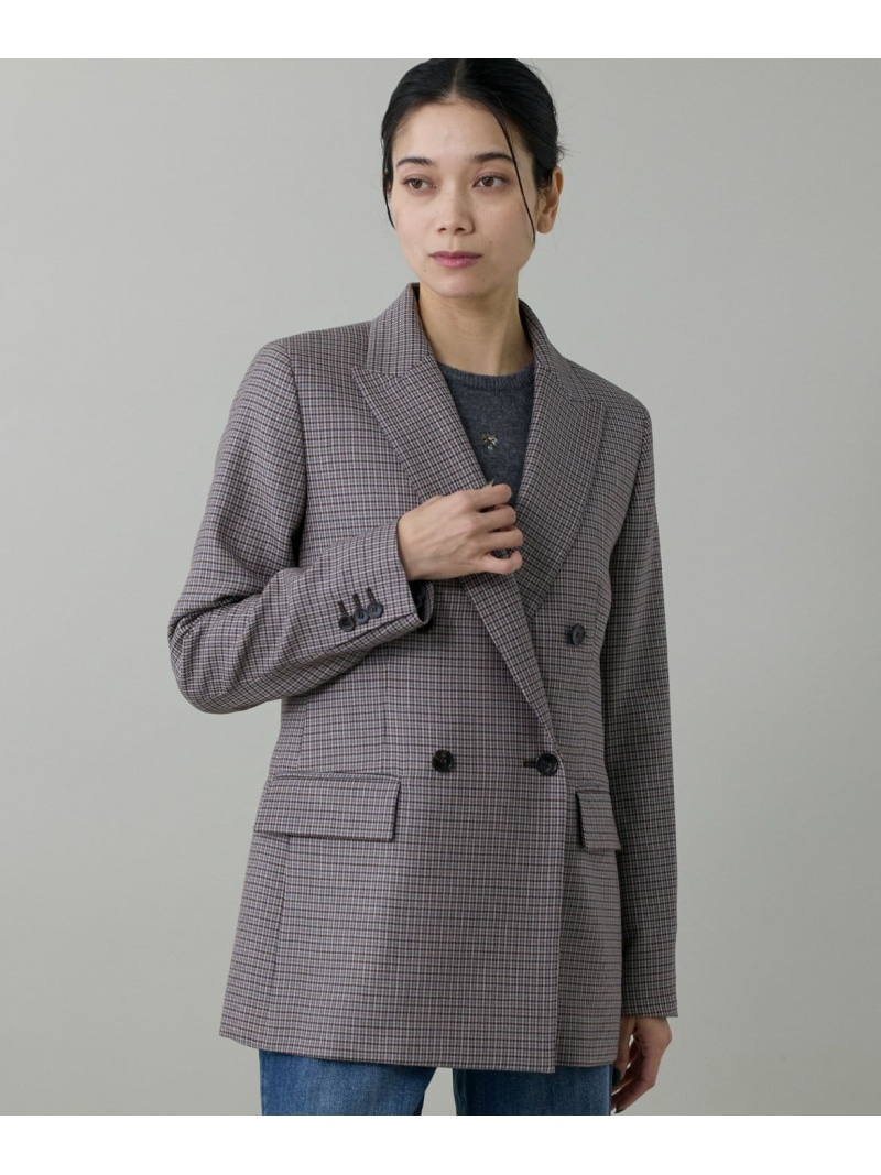 《大きいサイズ》定番ダブルブレストジャケット INED イネド ジャケット・アウター その他のジャケット・アウター ネイビー【送料無料】[ Fashion]｜INED／イネド