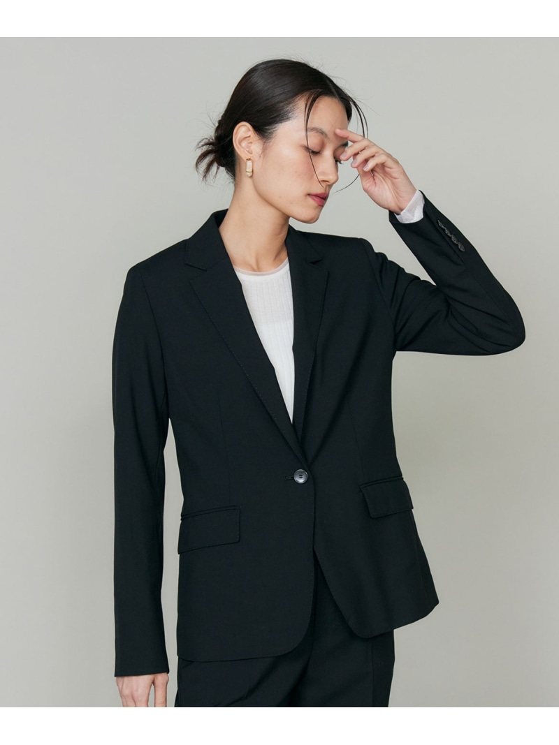 オゾン防縮加工シングルジャケット INED イネド ジャケット・アウター テーラードジャケット・ブレザー ブラック【送料無料】[ Fashion]