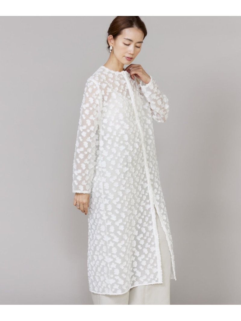 カットジャカードワンピース Le Souk イネド ワンピース・ドレス ワンピース ホワイト ブラック【送料無料】[ Fashion]