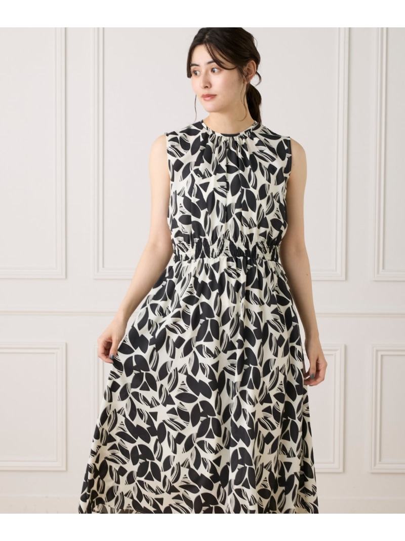【SALE／50%OFF】《大きいサイズ》ノースリーブプリントワンピース INED イネド ワンピース・ドレス ワンピース カーキグリーン ホワイト【RBA_E】【送料無料】[ Fashion]｜INED／イネド 15,444円
