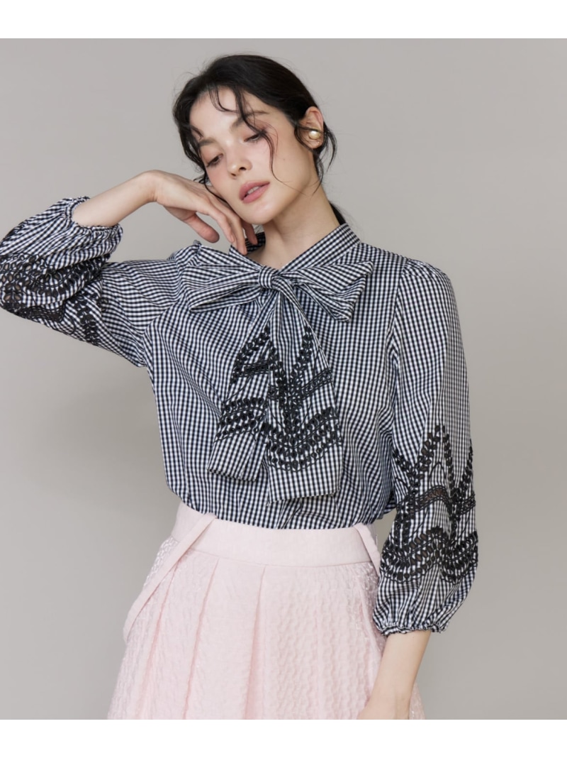 ボーラーレースブラウス Maglie par ef-de マーリエ ル カセット トップス シャツ・ブラウス ピンク ホワイト【送料無料】[ Fashion] 24,090円