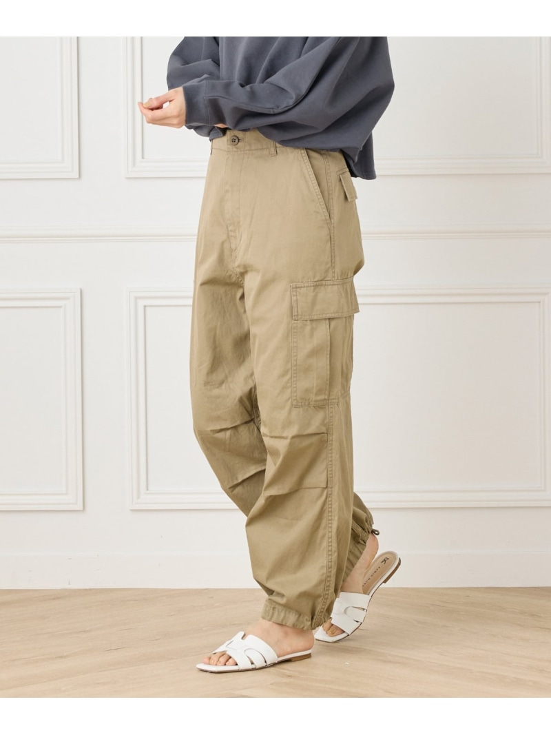 【SALE／60%OFF】ミリタリーパンツ《YVON》 INED イネド パンツ カーゴパンツ ブラウン カーキグリーン【RBA_E】【送料無料】[ Fashion]