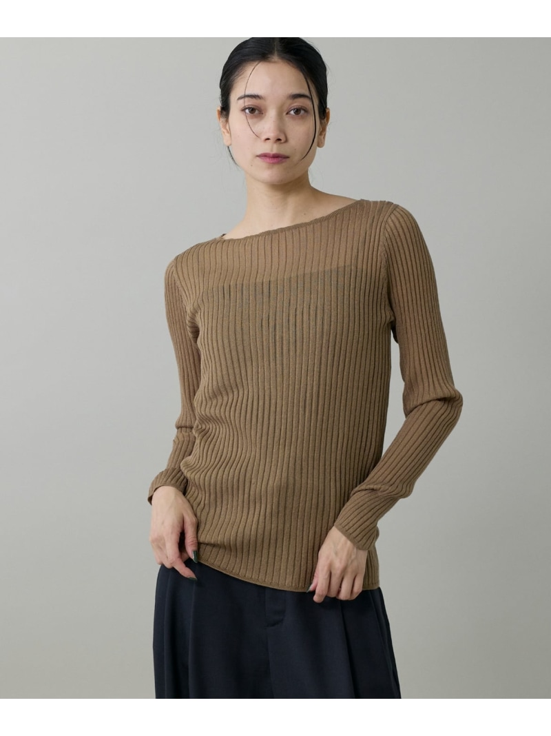 【SALE／55%OFF】ワイドリブボートネックニット INED イネド トップス ニット ブラック【RBA_E】【送料無料】[ Fashion]