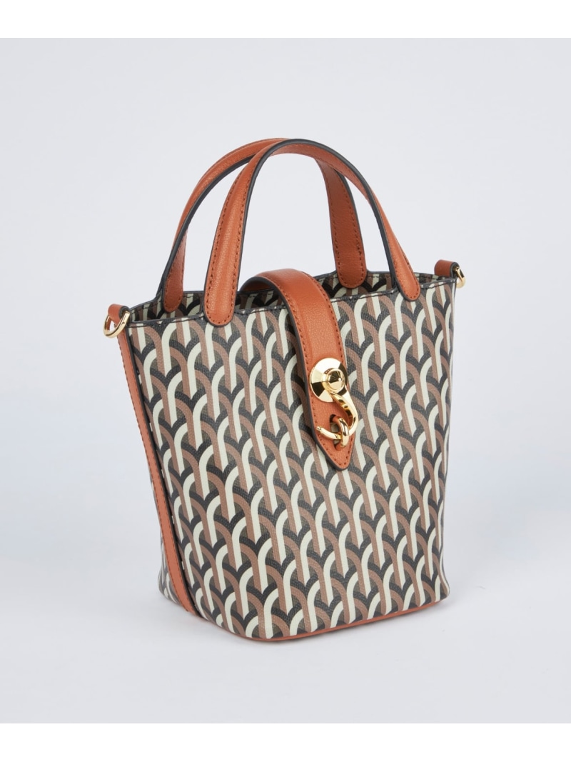 【SALE／10%OFF】GLINDA BAG SMALL ハンドバッグ《DELL'EST》 FAVORITE SUKINAMONO イネド バッグ ハンドバッグ ブラウン ブラック【RBA_E】【送料無料】[ Fashion]