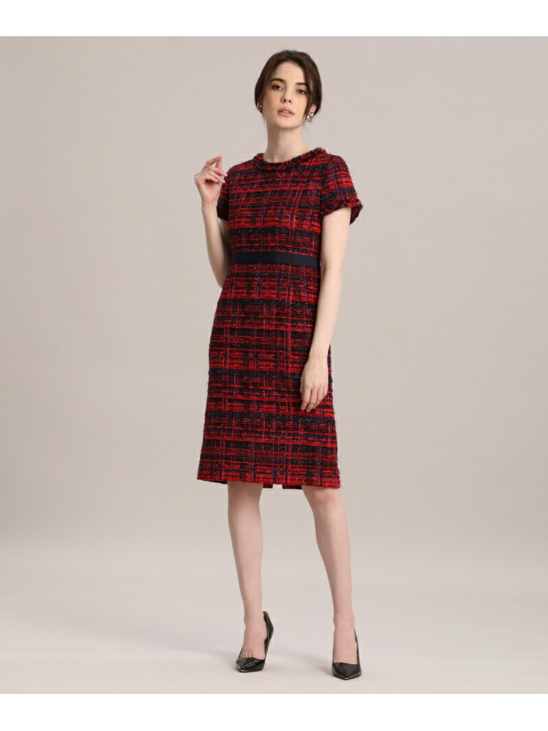 M Maglie Le Cassetto タイトシルエットツイードドレス Tournier Ef De エフデ ワンピース 半袖ワンピース レッド 送料無料 Rakuten Fashion Hazelwoodconst Com