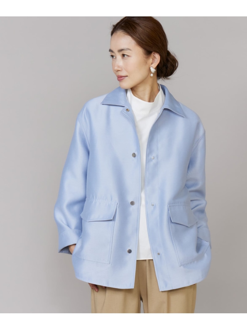 【SALE／30%OFF】《大きいサイズ》オーバーサイズシャツジャケット  Le Souk イネド ジャケット・アウター ブルゾン・ジャンパー ベージュ ブルー【RBA_E】【送料無料】[ Fashion]