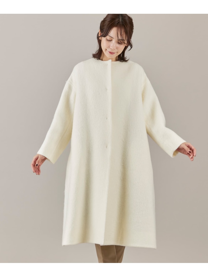 【SALE／30%OFF】モヘヤテントラインコート《WEB押さえる》 Maglie par ef-de マーリエ ル テープ ジャケット・アウター 余分の物のジャケット・アウター 白いこと【RBA_E】【貨物輸送無料】[ Fashion]
