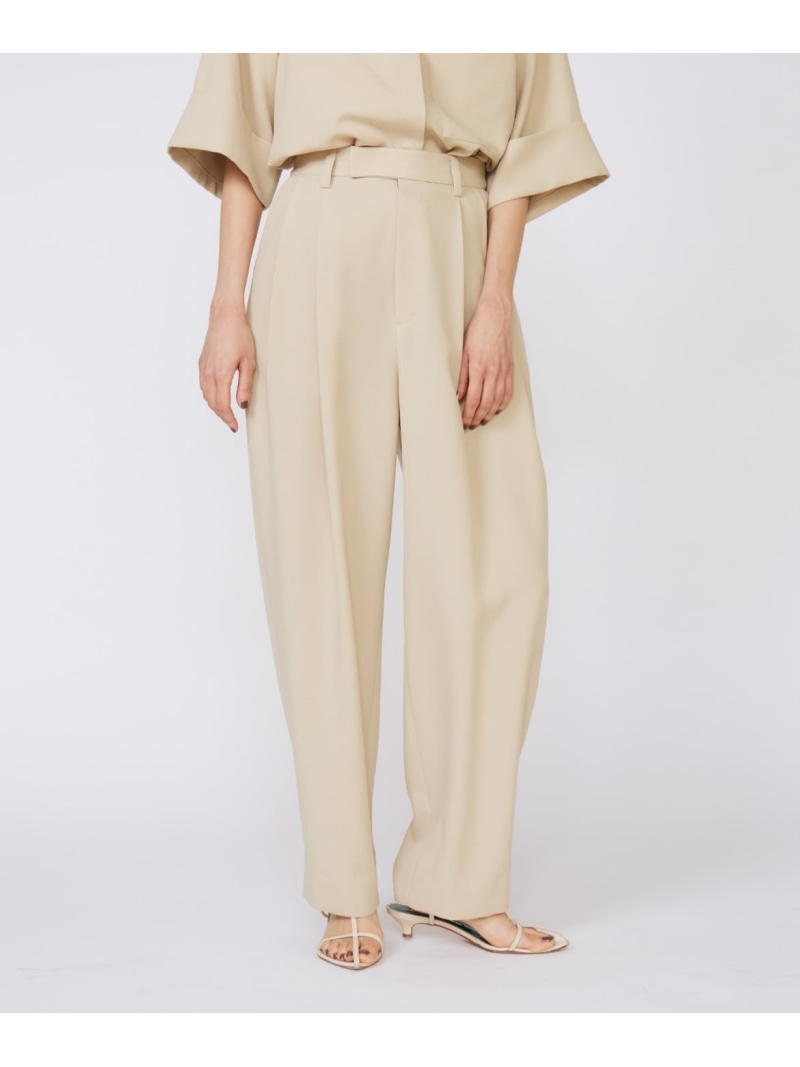 【SALE／50%OFF】《大きいサイズ》バレルパンツ《三尋木奈保コラボ》 INED イネド パンツ スラックス・ドレスパンツ ベージュ グレー【RBA_E】【送料無料】[ Fashion]