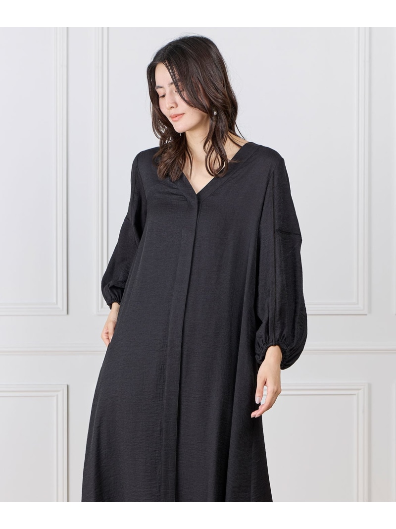 【SALE／30%OFF】《大きいサイズ》Vネックワンピース INED イネド ワンピース・ドレス ワンピース オレンジ ブラック【RBA_E】【送料無料】[ Fashion]｜INED／イネド 20,513円