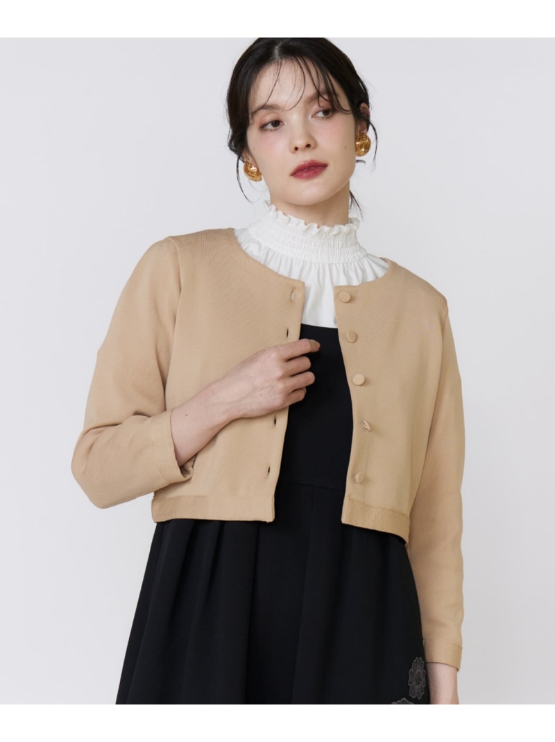 【SALE／20%OFF】《M Maglie le cassetto》くるみ釦ニットカーディガン Maglie par ef-de マーリエ ル カセット トップス カーディガン ネイビー ベージュ【RBA_E】【送料無料】[ Fashion]