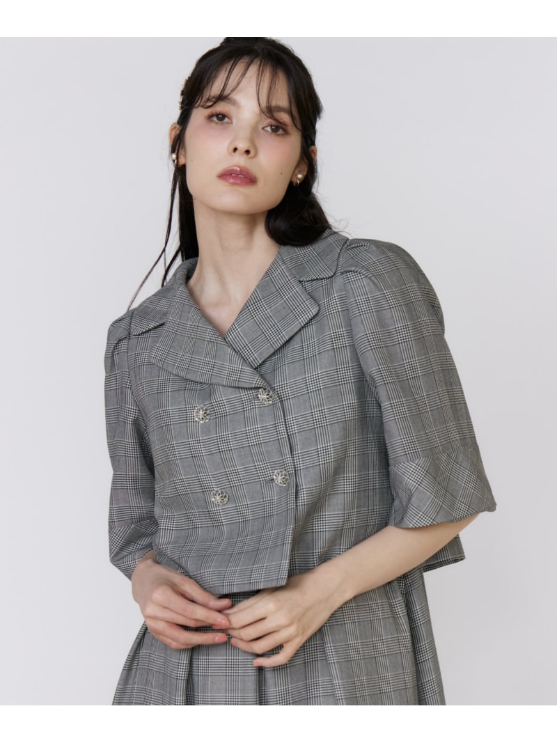 【SALE／30%OFF】グレンチェックミニマムジャケット Maglie par ef-de マーリエ ル カセット ジャケット・アウター その他のジャケット・アウター【RBA_E】【送料無料】[ Fashion]