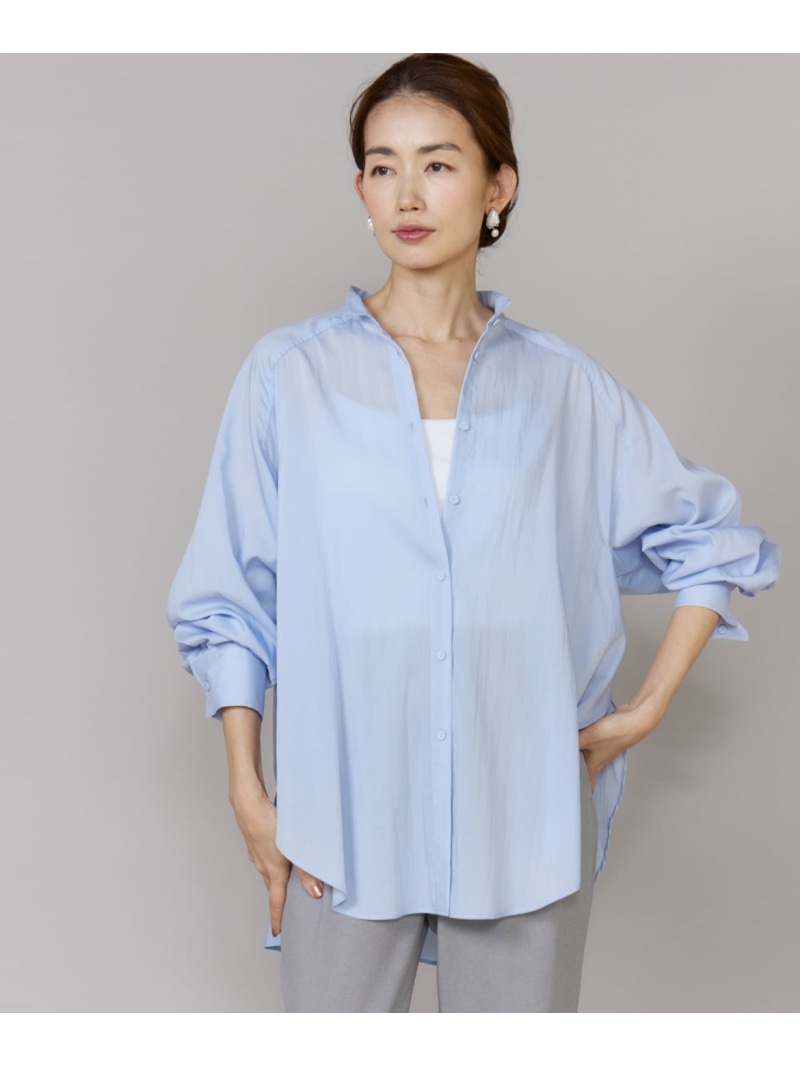 【SALE／10%OFF】ロングシャツ Le Souk イネド トップス シャツ・ブラウス ネイビー ブルー【RBA_E】【送料無料】[ Fashion]