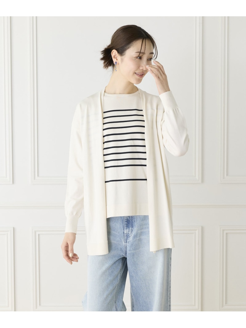 【SALE／20%OFF】ロングカーディガンアンサンブル I.T.\u0027S. international イッツインターナショナル トップス 合奏団 青碧 薄墨色 米国海軍【RBA_E】【貨物輸送無料】[ Fashion]