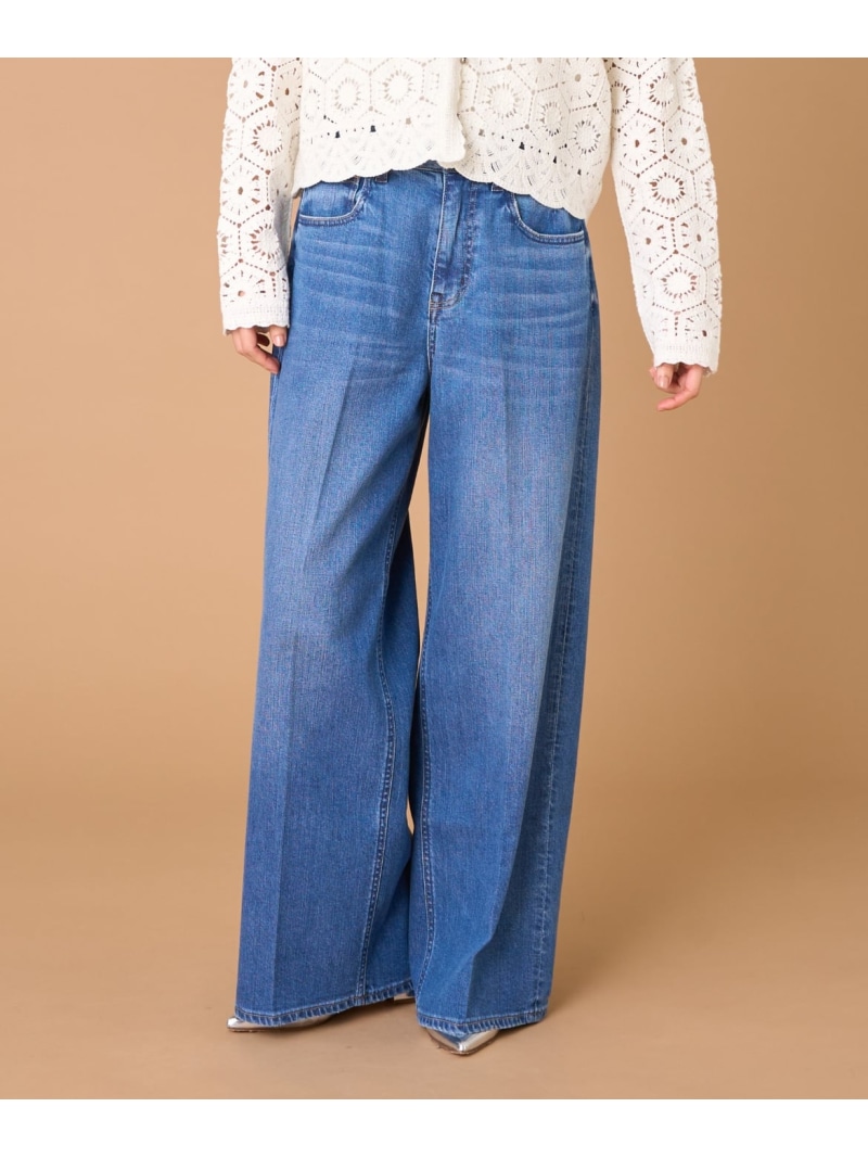 《INED別注》ハイライズ・バギーデニム Wild Ginger《Healthy DENIM》 INED イネド パンツ ジーンズ・デニムパンツ ブルー【送料無料】[ Fashion] 12,705円