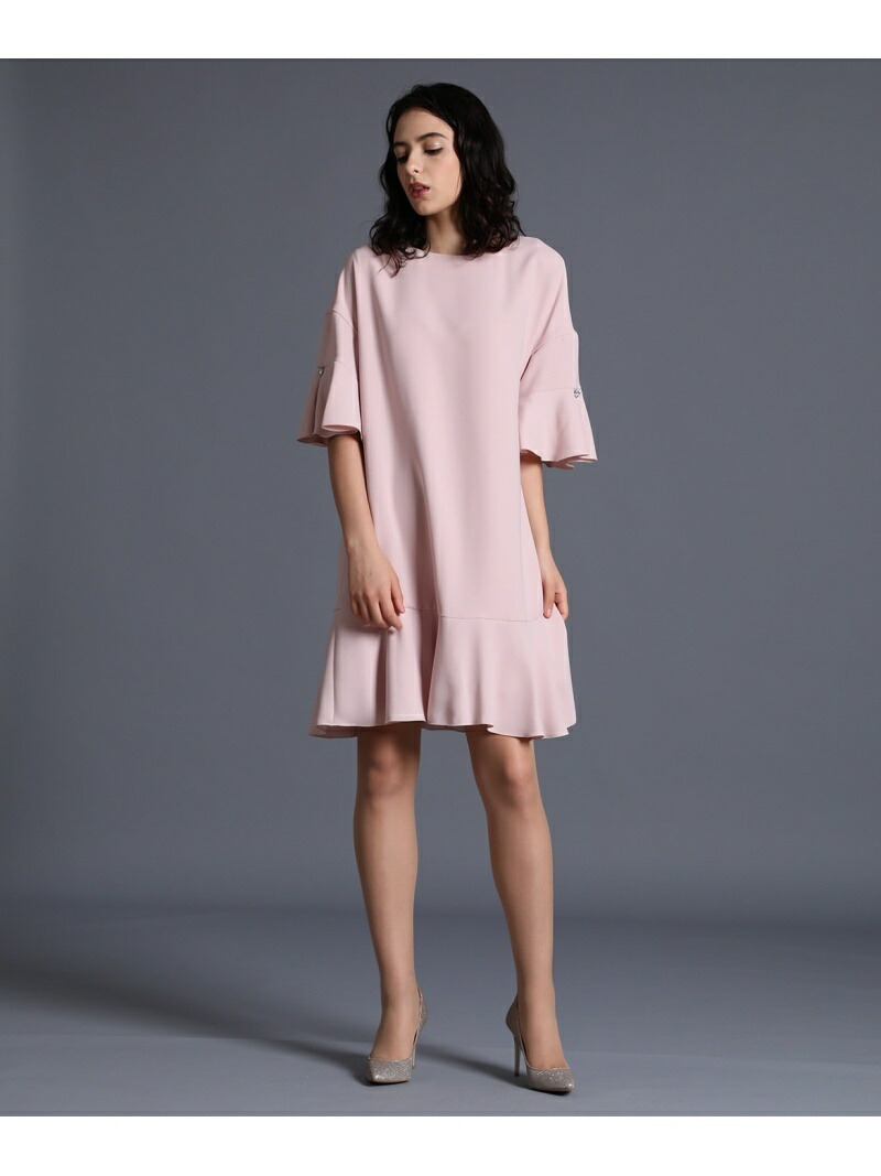 最低価格 Ef De L Size レディース ワンピース エフデ エルサイズ 大きいサイズ フリルスリーブワンピース M Maglie Le Cassetto Ef De L Size エフデ エルサイズ ワンピース 半袖ワンピース ピンク 送料無料 Rakuten Fashion 納得できる割引返品ok