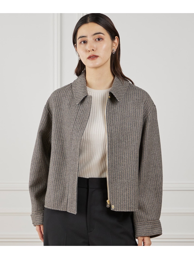【SALE／45%OFF】《大きいサイズ》ダブルフェイスブルゾン INED イネド ジャケット・アウター ブルゾン・ジャンパー ブラウン【RBA_E】【送料無料】[ Fashion]