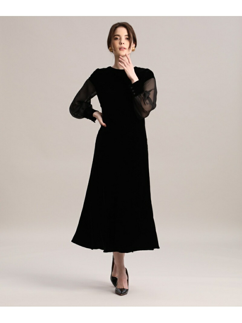 M Maglie Le Cassetto ベルベットドレス Ef De エフデ ワンピース 長袖ワンピース ブラック 送料無料 Rakuten Fashion Gamerzos Com