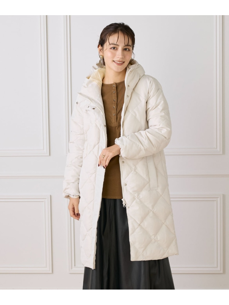 【SALE／20%OFF】フーデットダウンコート《TAIONコラボレーション》 I.T.'S. international イッツインターナショナル ジャケット・アウター ダウンジャケット・ダウンベスト グレー ブラウン ブラック【RBA_E】【送料無料】[ Fashion]