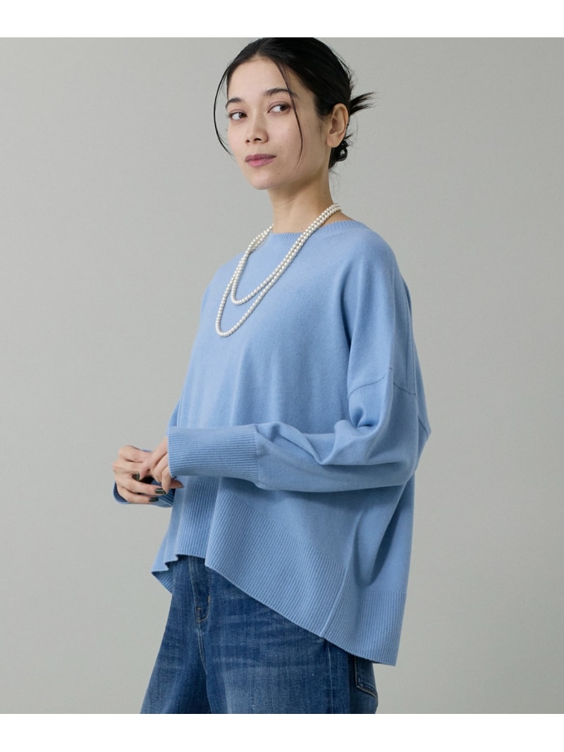 【SALE／20%OFF】《大きいサイズ》クルーネックプルオーバーニット INED イネド トップス ニット ブラック ブルー ホワイト グレー【RBA_E】【送料無料】[ Fashion]｜INED／イネド 12,707円