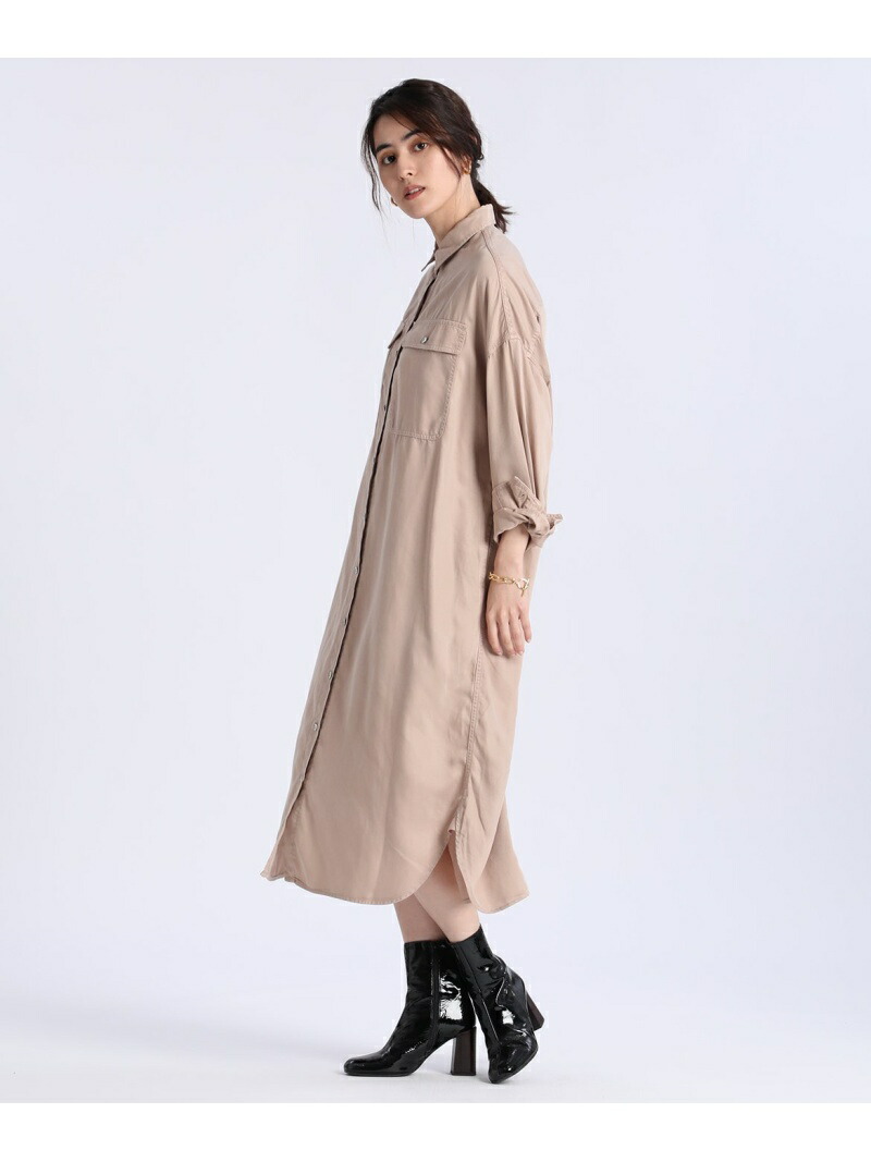 楽天市場 Luftrobe リヨセルデニムワンピース Healthy Denim Ined イネド ワンピース 長袖ワンピース ベージュ 送料無料 Rakuten Fashion Ined イネド