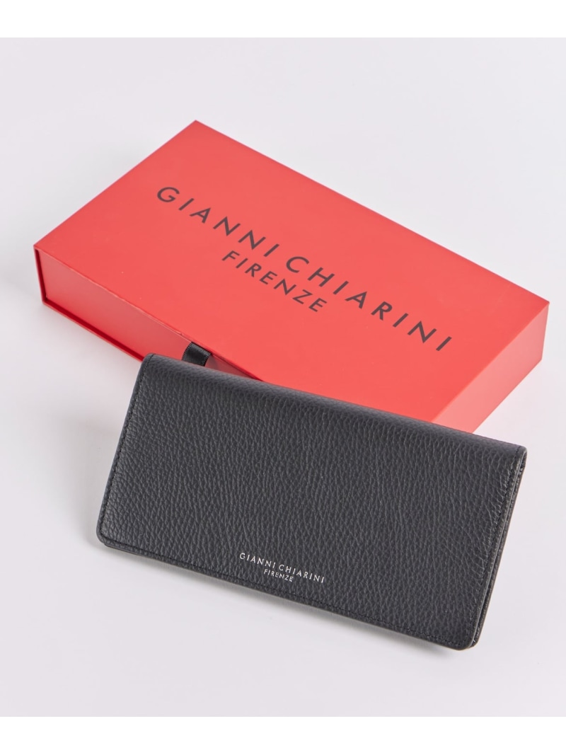 フラップウォレット《GIANNI CHIARINI》 FAVORITE SUKINAMONO イネド 紙入れ・合切袋・入れもの 紙入れ 黒いこと【貨物輸送無料】[ Fashion]