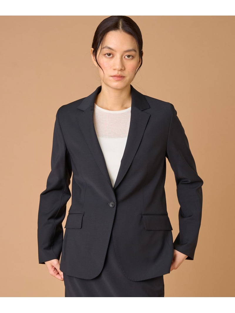 テーラードジャケット INED イネド ジャケット・アウター 否色つや上衣 黒いこと【貨物輸送無料】[ Fashion]
