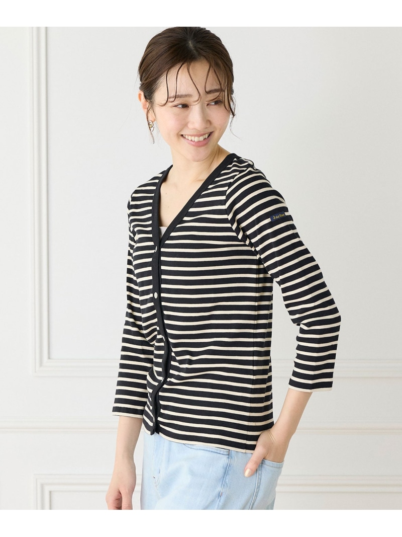 【SALE／10%OFF】Vネックカットソーカーディガン《Le minor》 INED イネド トップス その他のトップス ブラック レッド【RBA_E】【送料無料】[ Fashion]