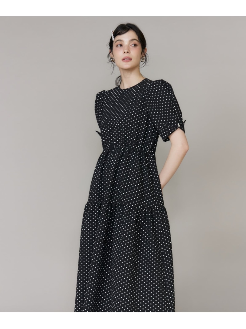 ドットティアードワンピース Maglie par ef-de マーリエ ル テープ 衣装・御召しもの 衣装 黒いこと【貨物輸送無料】[ Fashion]