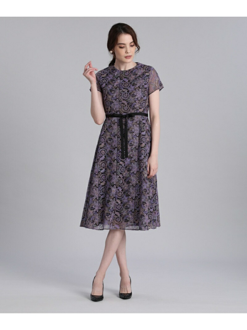 高い素材 ワンピース エフデ Ef De White 大きいサイズ エンブロイダリーレースワンピース Maglie 半袖ワンピース Fashion パープル 送料無料 Rakuten ワンピース Williamsav Com
