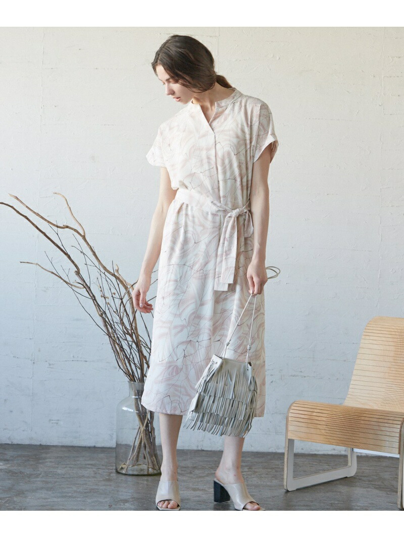 レディースファッション ワンピース 即日発送 ワンピース クリアインプレッション Musee Impression Clear Musee ラインドローイングプリントワンピース 半袖ワンピース Fashion グリーン 送料無料 Rakuten ベージュ レッド Www Jlmotorsport Uk