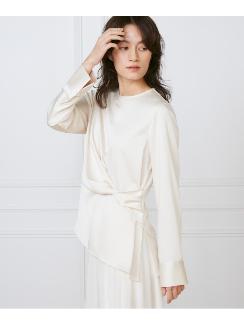 【SALE／55%OFF】ウエストひねりブラウス《la veille by SUPERIOR CLOSET》 INED イネド トップス シャツ・ブラウス ホワイト【RBA_E】【送料無料】[ Fashion]｜INED／イネド