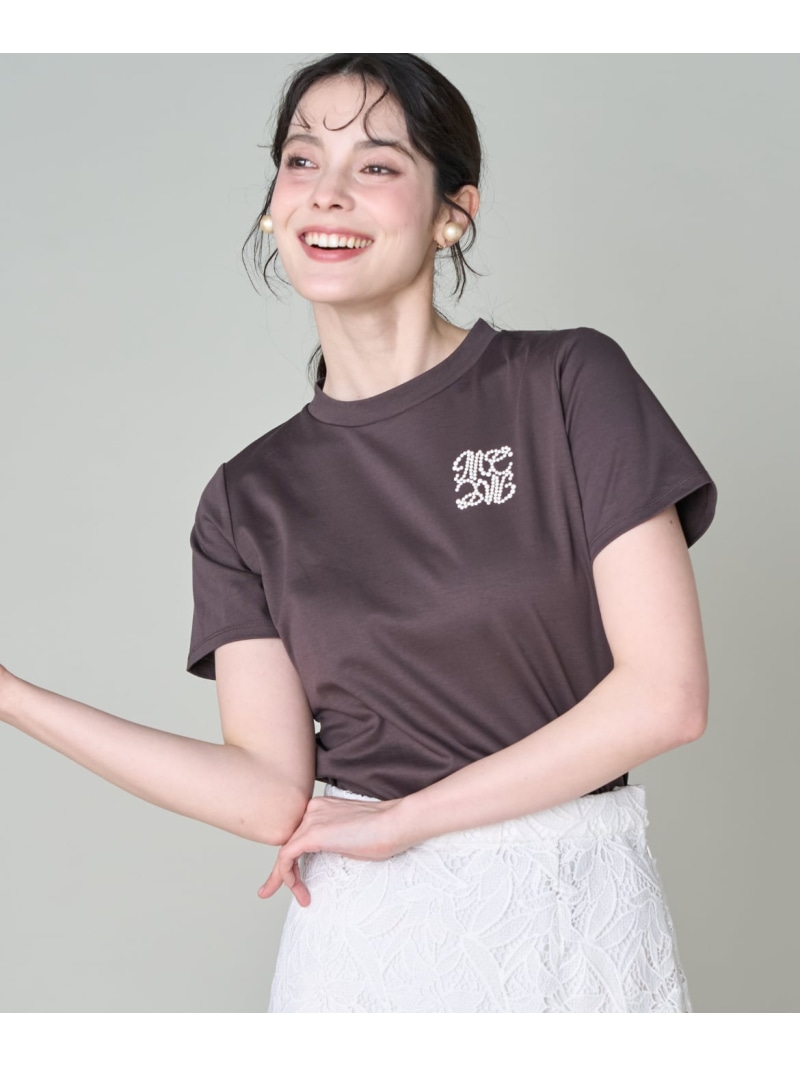 LOVERパウダーコンパクトティーシャツ Maglie par ef-de マーリエ ル テープ トップス カットソー・ティーシャツ 黒いこと 白いこと【貨物輸送無料】[ Fashion]