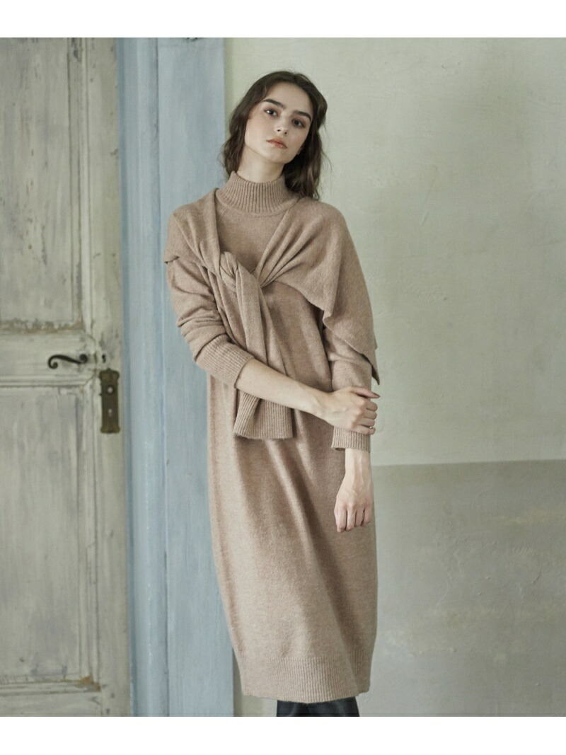 Ined Claro レイヤードニットワンピース Clear Impression 喨々たるフィーリング ワンピース ニットワンピース ベージュ 薄墨 ネービーブルー 此先押える 貨物輸送無料 Rakuten Fashion Eonmedia Co Za