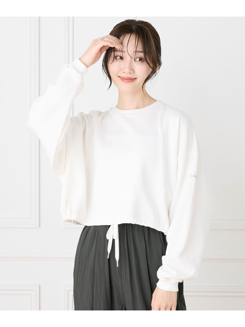 ルミノア 裏毛ドロストカットソー COUPE《Le minor》 INED イネド トップス スウェット・トレーナー サクラ色 白いこと【貨物輸送無料】[ Fashion]