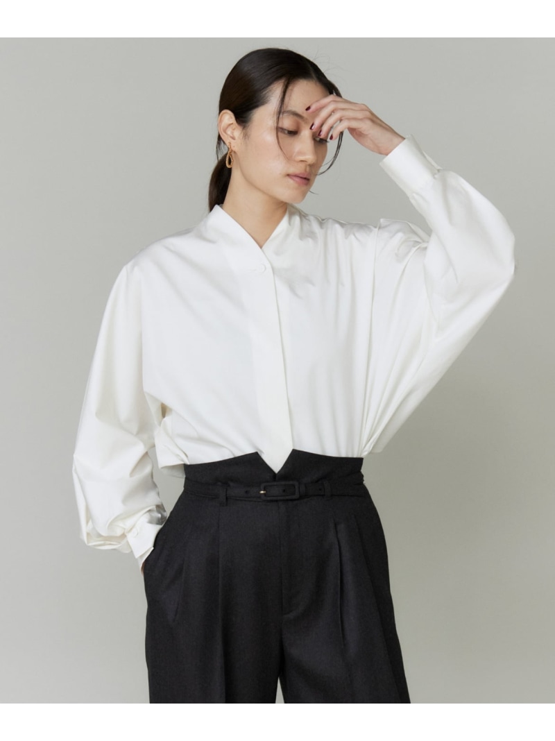 【SALE／10%OFF】《大きいサイズ》クラシックシャツ la veille by SUPERIOR CLOSET イネド トップス シャツ・ブラウス ホワイト【RBA_E】【送料無料】[ Fashion]