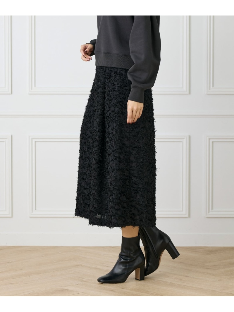 【SALE／40%OFF】《途轍も無い大いさ》セミフレアスカート Le Souk イネド スコート ロング・マキシスコート 薄墨色 黒いこと【RBA_E】【貨物輸送無料】[ Fashion] レディースファッション-ボトムス