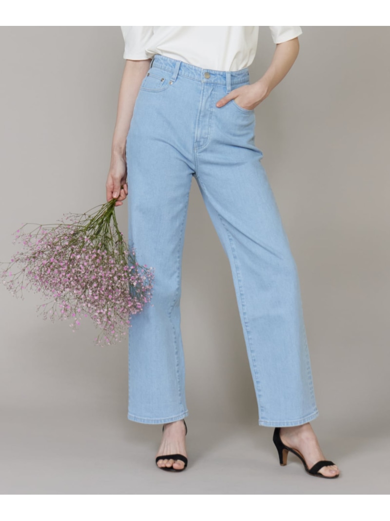 《Maglie Jeans》ハートステッチカーヴィーラインジーンズ Maglie par ef-de マーリエ ル カセット パンツ ジーンズ・デニムパンツ ブルー【送料無料】[ Fashion]