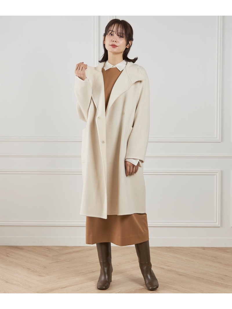 【SALE／30%OFF】照明ランプ色つや厚地の外套  INED イネド ジャケット・アウター ステンカラー厚地の外套 黄色 米国海軍 薄墨色 白いこと【RBA_E】【貨物輸送無料】[ Fashion]