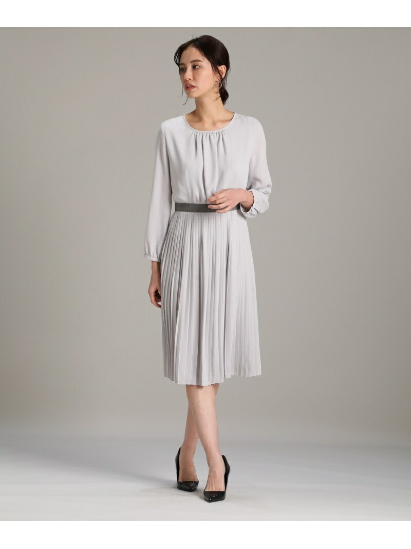 Rba E グレー Ined Fashion Ined イネド 史上一番安い ワンピース Ined 送料無料 イネド ワンピース プリーツワンピース Rakuten 長袖ワンピース レディース プリーツワンピース Ined Sale 70 Off ワンピース