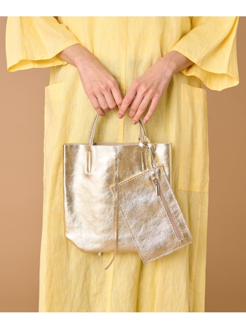 メタリックミニトートバッグ《MILLELA FIRENZE》 FAVORITE SUKINAMONO イネド バッグ トートバッグ パープル シルバー ピンク グリーン ゴールド ブラック【送料無料】[ Fashion]