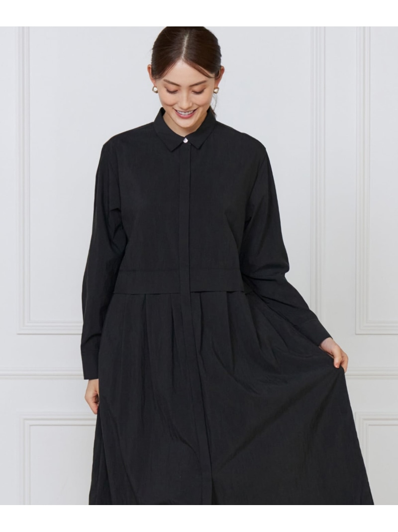 【SALE／65%OFF】《大きいサイズ》ティアードワンピース Le Souk イネド ワンピース・ドレス その他のワンピース・ドレス ワインレッド ブラック【RBA_E】【送料無料】[ Fashion]｜INED／イネド