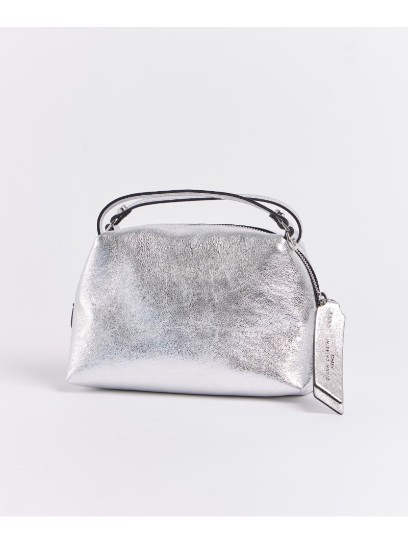 ALIFA S メタリックミニレザーバッグ《GIANNI CHIARINI》 FAVORITE SUKINAMONO イネド バッグ ハンドバッグ シルバー【送料無料】[ Fashion]