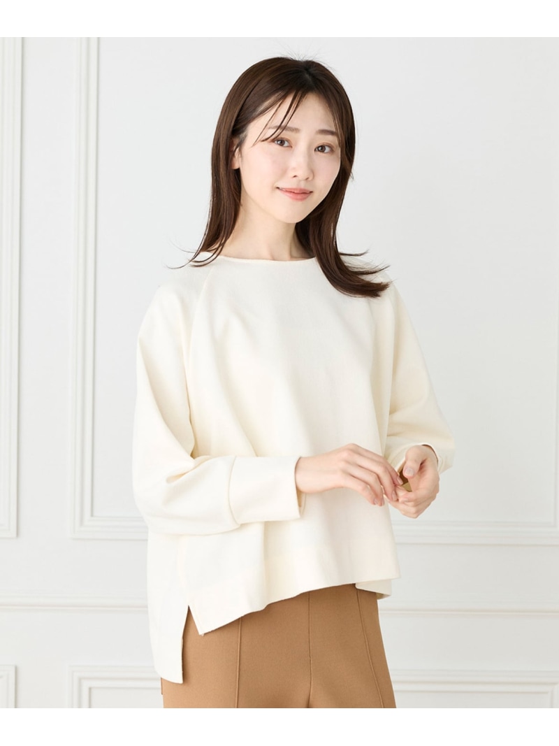 【SALE／20%OFF】ラグランスリーブプルオーバー I.T.\u0027S. international イッツインターナショナル トップス カットソー・プルオーバー 黒いこと 緑であること 白いこと【RBA_E】【貨物輸送無料】[ Fashion]