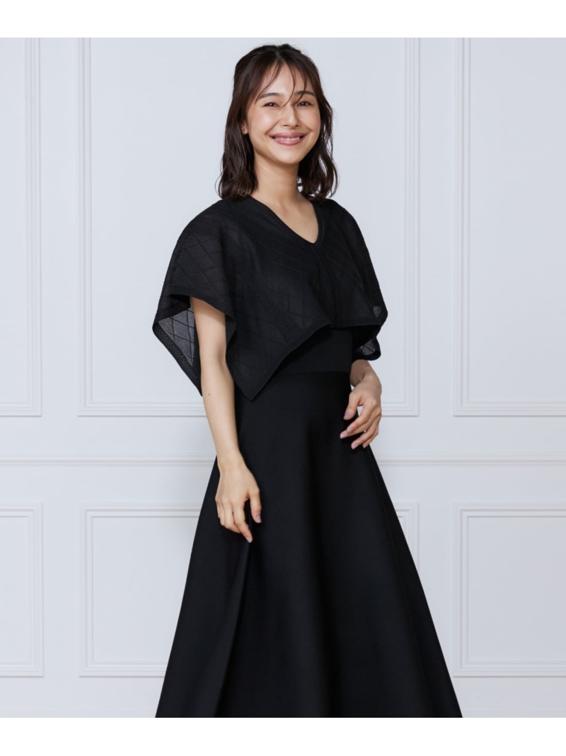 【SALE／30%OFF】シアーアーガイルワンピース ef-de Black イネド 衣装・御召しもの 余分の物の衣装・御召しもの 青み 黒いこと【RBA_E】【貨物輸送無料】[ Fashion]