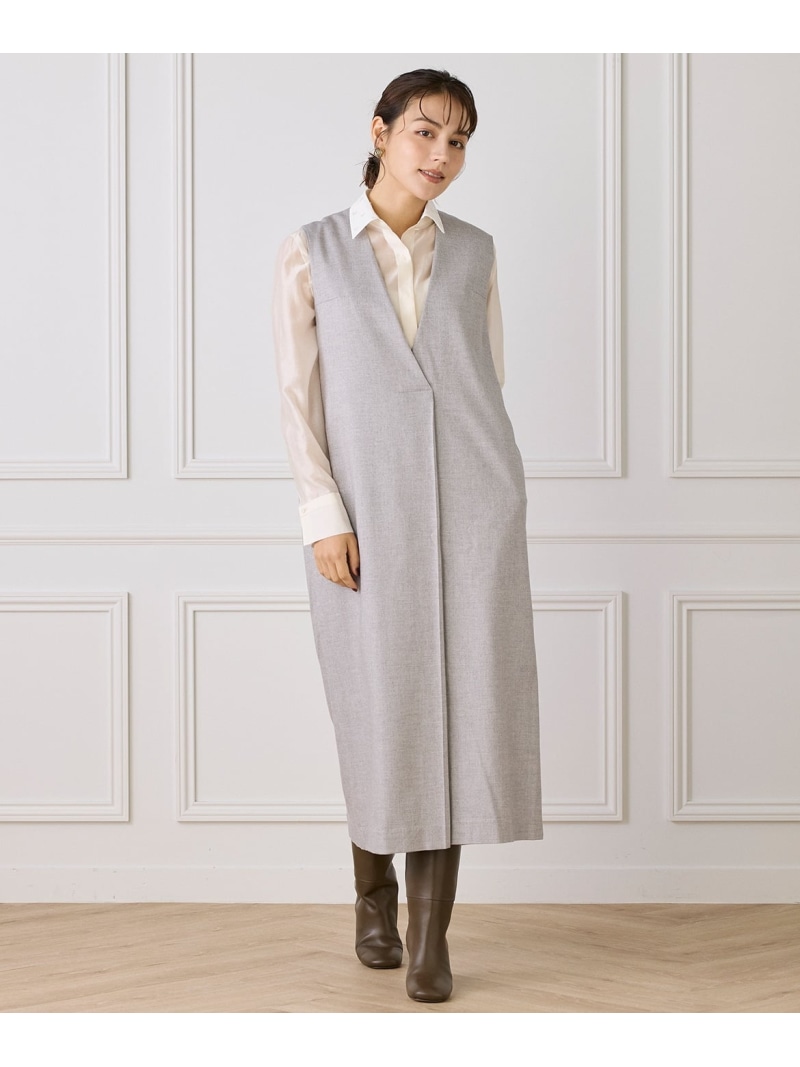 【SALE／45%OFF】コクーンワンピース INED イネド ワンピース・ドレス ワンピース グレー ネイビー【RBA_E】【送料無料】[ Fashion]