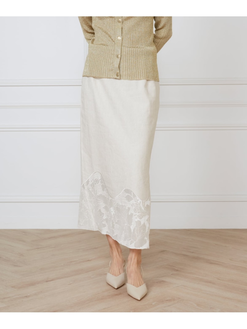 【SALE／50%OFF】《馬鹿でかい大きさ》裾スピード競技スコート《la veille by SUPERIOR CLOSET》 INED イネド スコート 余分の物のスコート ベージュ【RBA_E】【貨物輸送無料】[ Fashion]