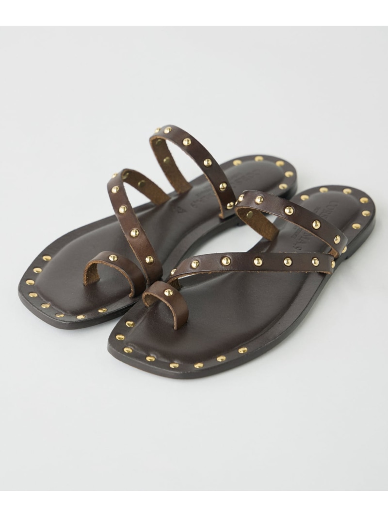【SALE／40%OFF】スタッズトングサンダル《CORSO ROMA,9》 INED イネド シューズ・靴 サンダル ブラウン【RBA_E】【送料無料】[ Fashion]