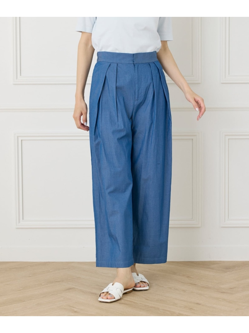【SALE／45%OFF】ライトデニムバレルパンツ I.T.\u0027S. international イッツインターナショナル ズボン下 スラックス・御召しものズボン下 青み【RBA_E】【貨物輸送無料】[ Fashion]