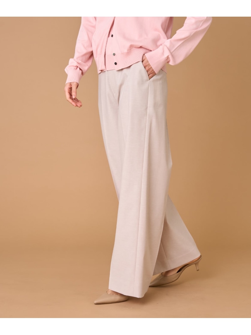セミワイドパンツ INED イネド パンツ スラックス・ドレスパンツ ネイビー ベージュ ホワイト【送料無料】[ Fashion]
