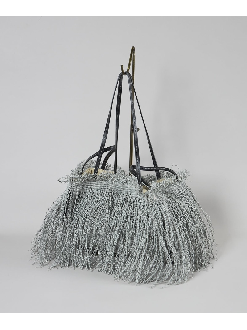 【SALE／40%OFF】ラフィアショッピングトートバッグ/Anita Bilardi INED イネド バッグ その他のバッグ ネイビー グレー【RBA_E】【送料無料】[ Fashion]